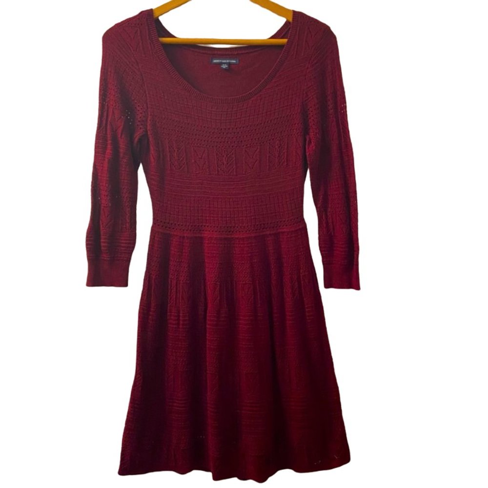 {American Eagle} Red Knit Dress - Medium